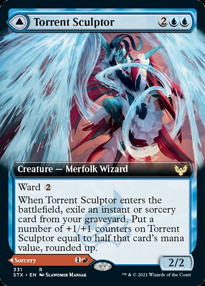 Torrent Sculptor // Flamethrower Sonata (Extended) [Strixhaven: School of Mages] | Amazing Games TCG