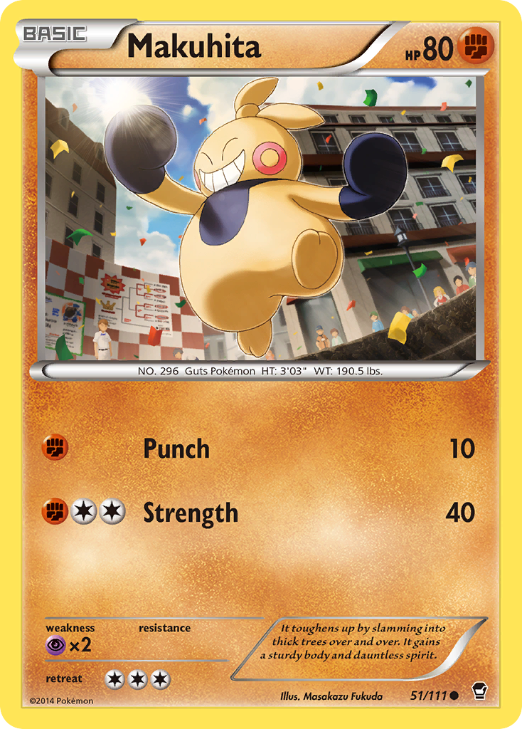 Makuhita (51/111) [XY: Furious Fists] | Amazing Games TCG