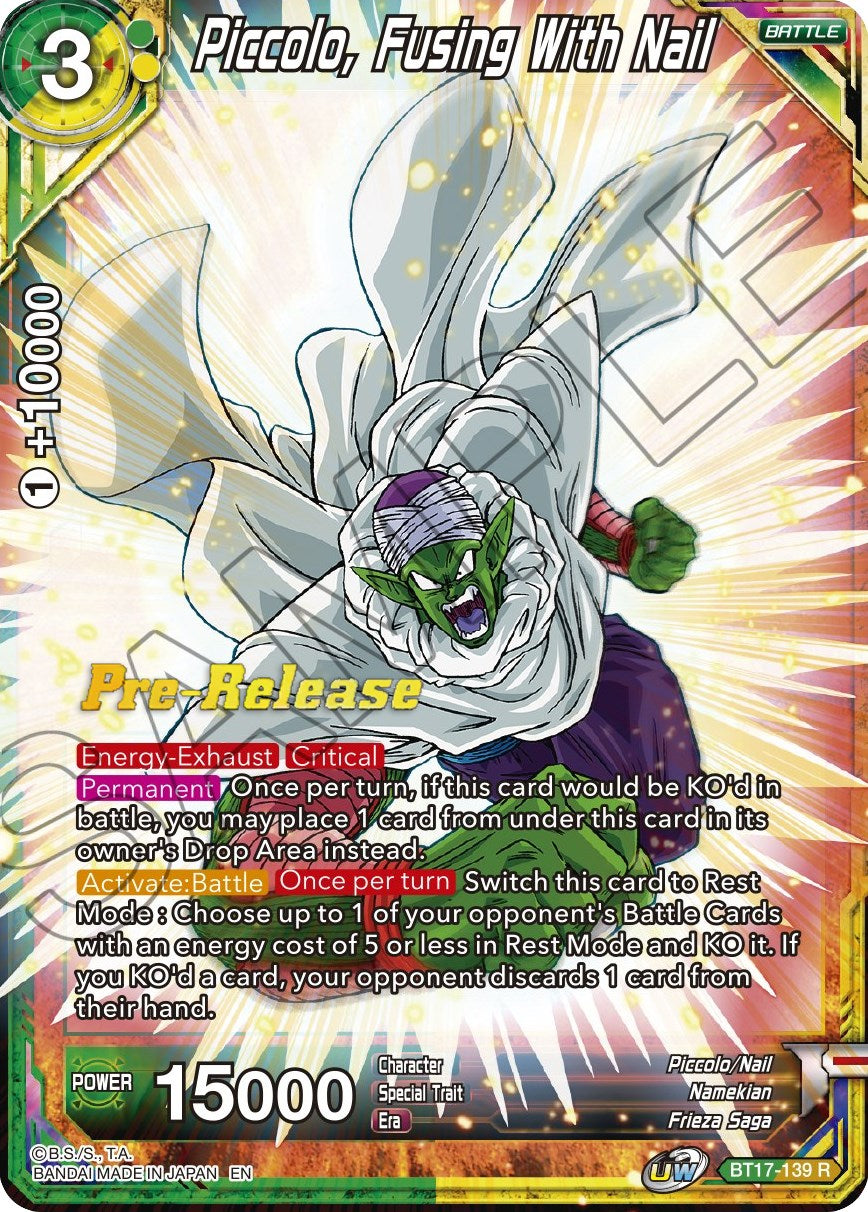 Piccolo, Fusing With Nail (BT17-139) [Ultimate Squad Prerelease Promos] | Amazing Games TCG