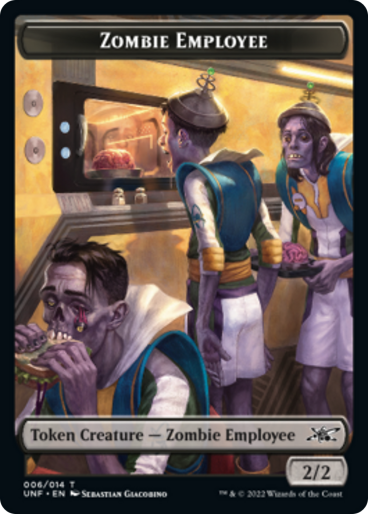 Zombie Employee // Balloon Double-sided Token [Unfinity Tokens] | Amazing Games TCG