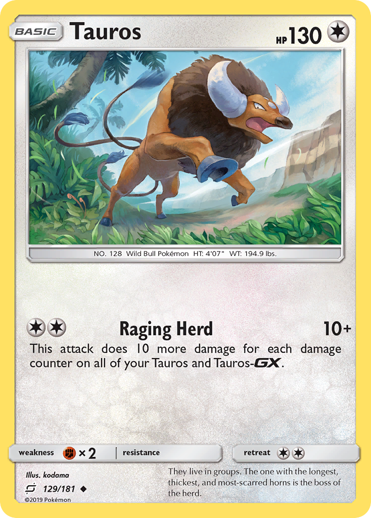 Tauros (129/181) [Sun & Moon: Team Up] | Amazing Games TCG