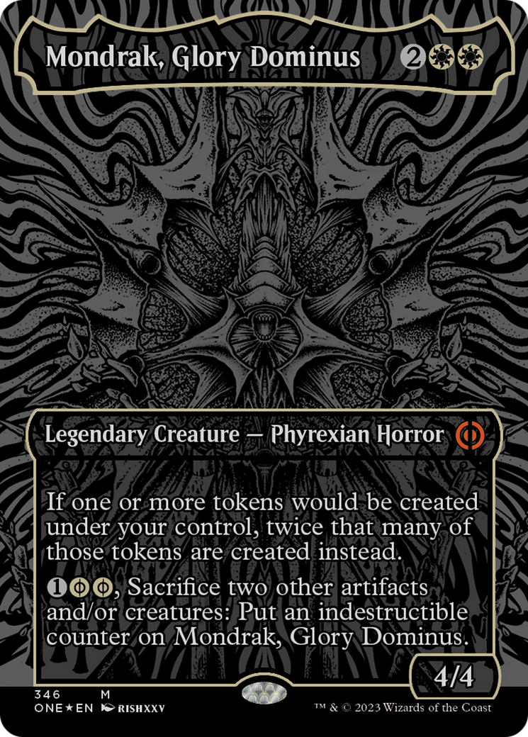 Mondrak, Glory Dominus (Oil Slick Raised Foil) [Phyrexia: All Will Be One] | Amazing Games TCG