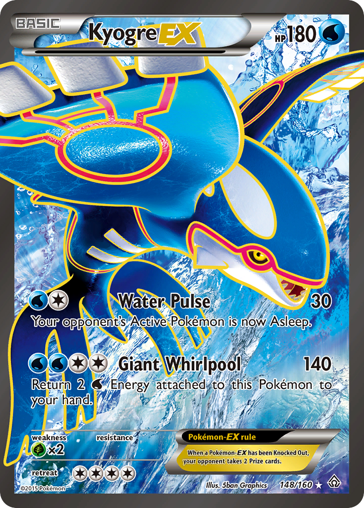 Kyogre EX (148/160) [XY: Primal Clash] | Amazing Games TCG