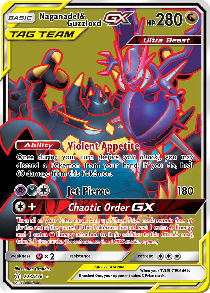 Naganadel & Guzzlord GX (223/236) [Sun & Moon: Cosmic Eclipse] | Amazing Games TCG