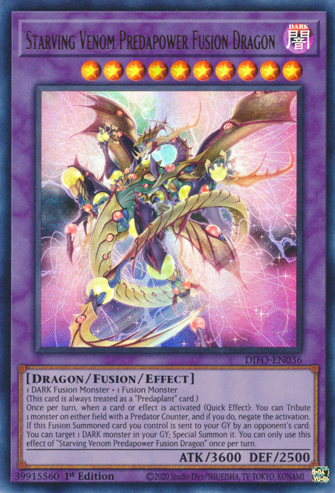 Starving Venom Predapower Fusion Dragon [DIFO-EN036] Ultra Rare | Amazing Games TCG