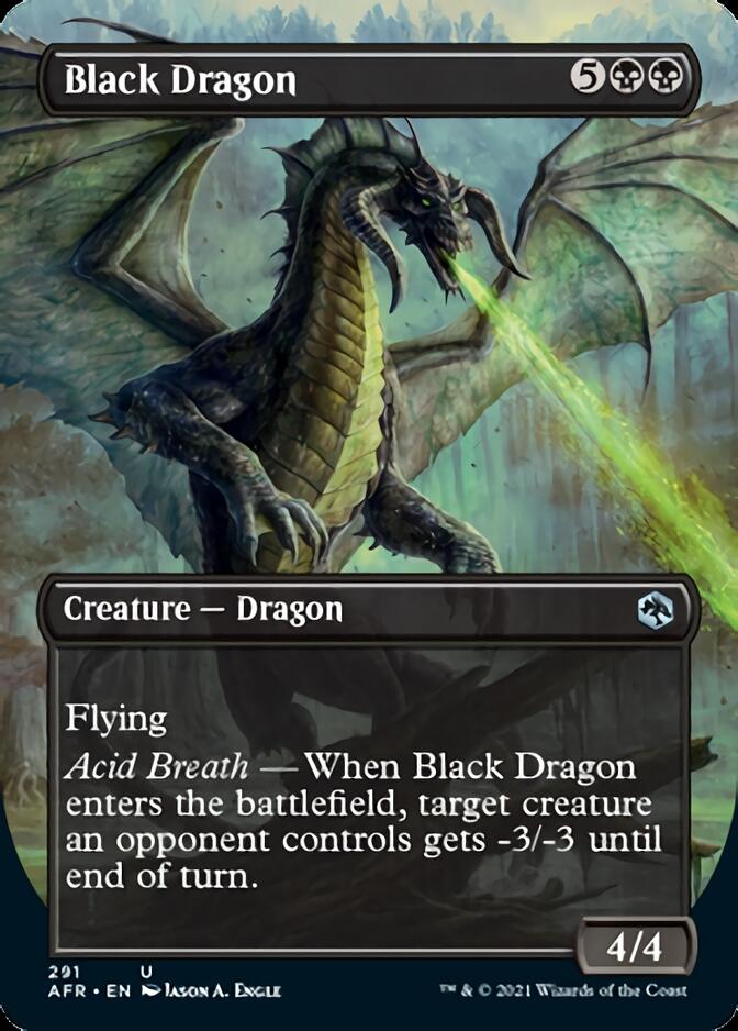 Black Dragon (Borderless Alternate Art) [Dungeons & Dragons: Adventures in the Forgotten Realms] | Amazing Games TCG