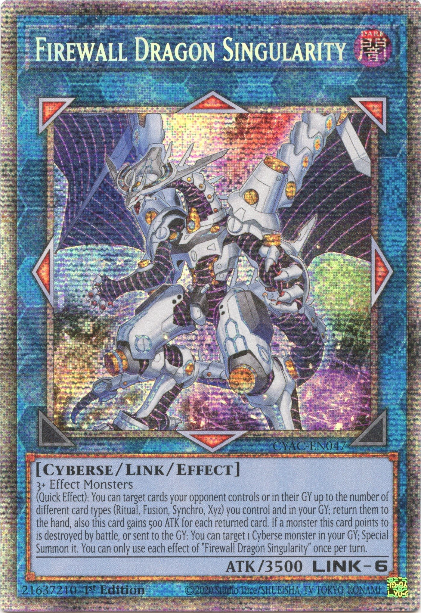 Firewall Dragon Singularity [CYAC-EN047] Starlight Rare | Amazing Games TCG