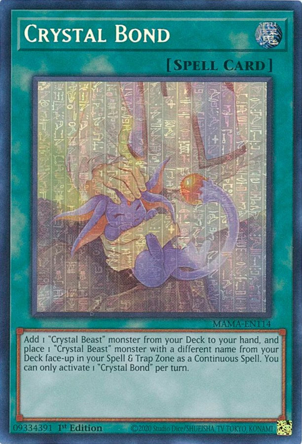 Crystal Bond [MAMA-EN114] Secret Pharaoh's Rare | Amazing Games TCG