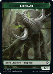 Elephant // Treasure Double-sided Token [Dominaria United Commander Tokens] | Amazing Games TCG