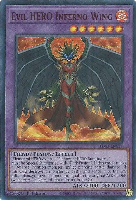 Evil HERO Inferno Wing (Red) [LDS3-EN027] Ultra Rare | Amazing Games TCG