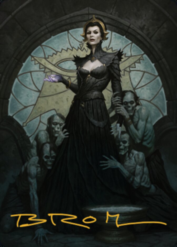 Liliana of the Veil Art Card (Gold-Stamped Signature) [Dominaria United Art Series] | Amazing Games TCG