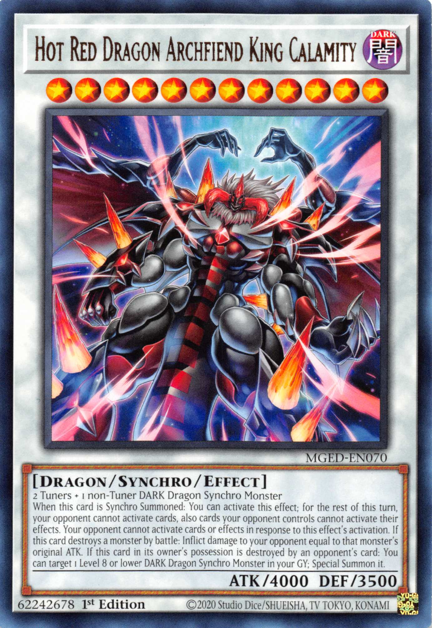 Hot Red Dragon Archfiend King Calamity [MGED-EN070] Rare | Amazing Games TCG