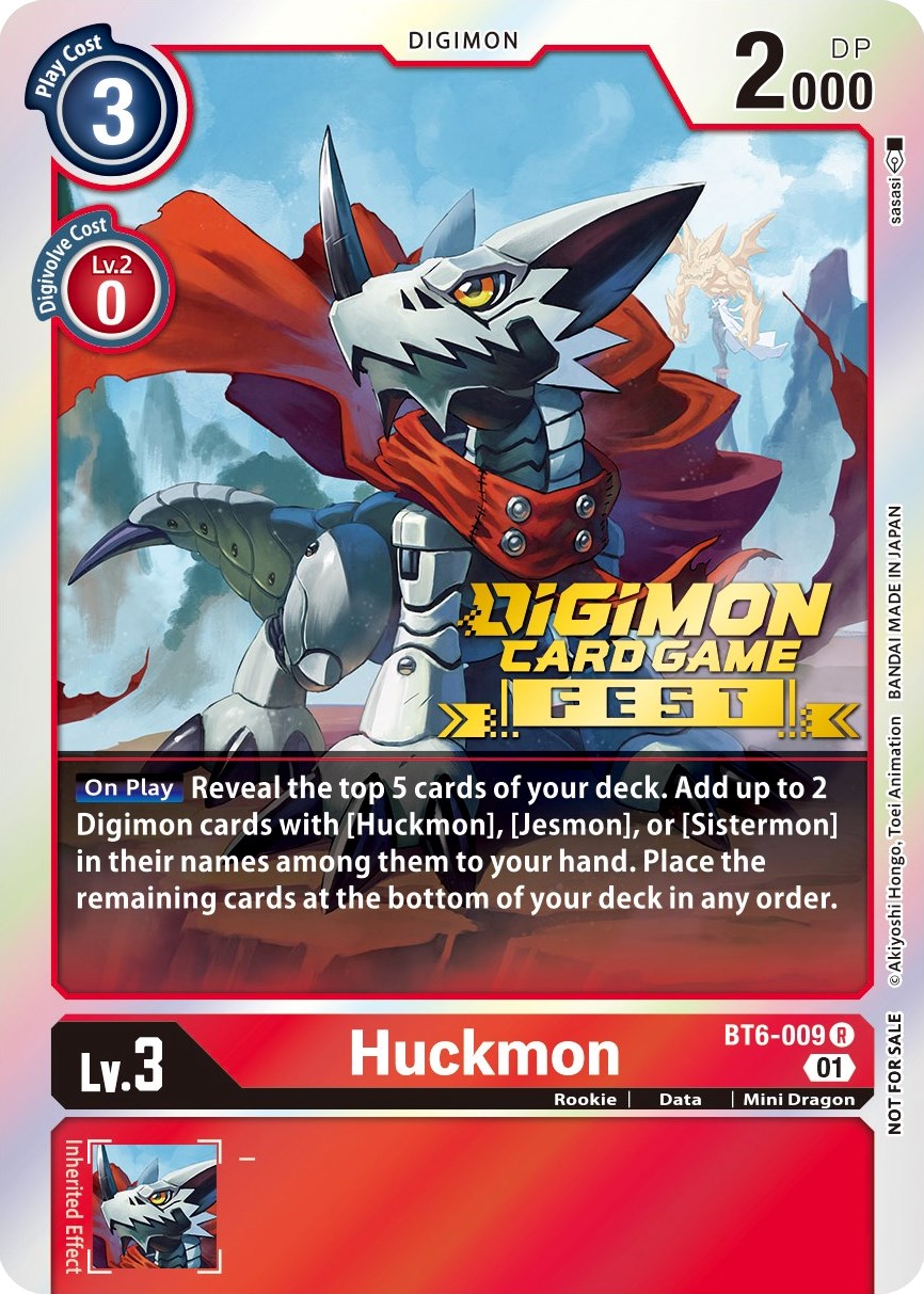 Huckmon [BT6-009] (Digimon Card Game Fest 2022) [Double Diamond Promos] | Amazing Games TCG