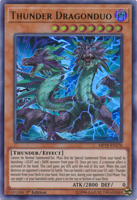 Thunder Dragonduo [MP19-EN170] Ultra Rare | Amazing Games TCG