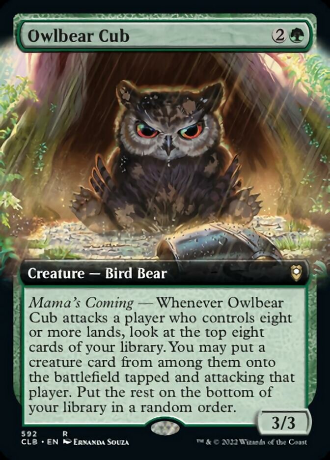 Owlbear Cub (Extended Art) [Commander Legends: Battle for Baldur's Gate] | Amazing Games TCG