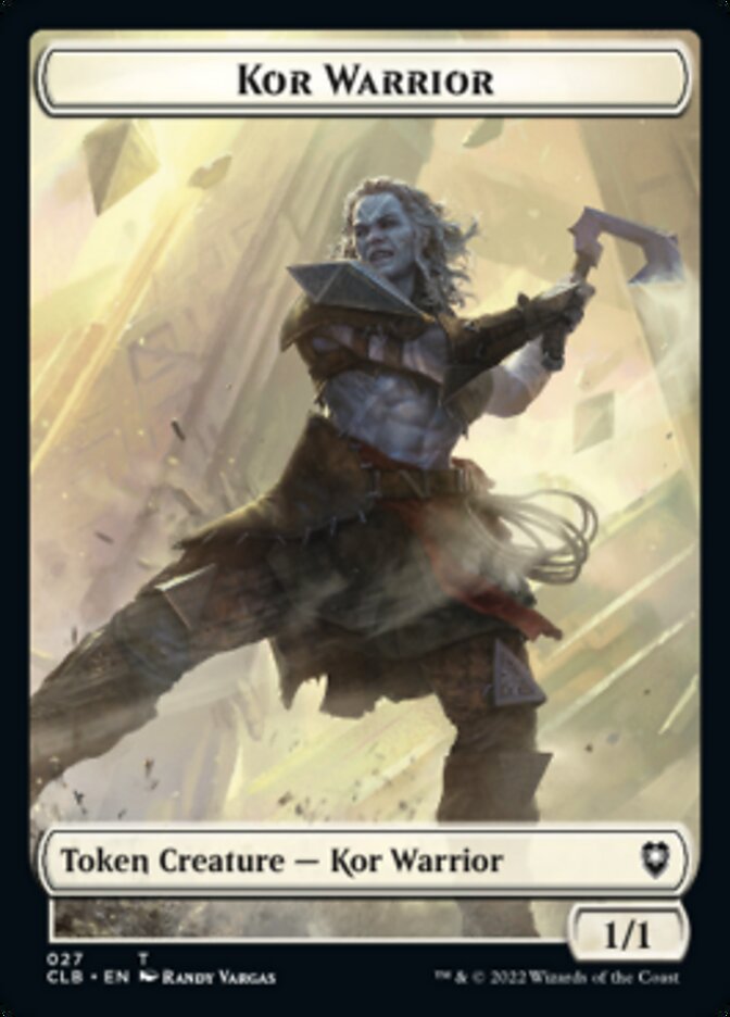 Kor Warrior // Wizard Double-sided Token [Commander Legends: Battle for Baldur's Gate Tokens] | Amazing Games TCG