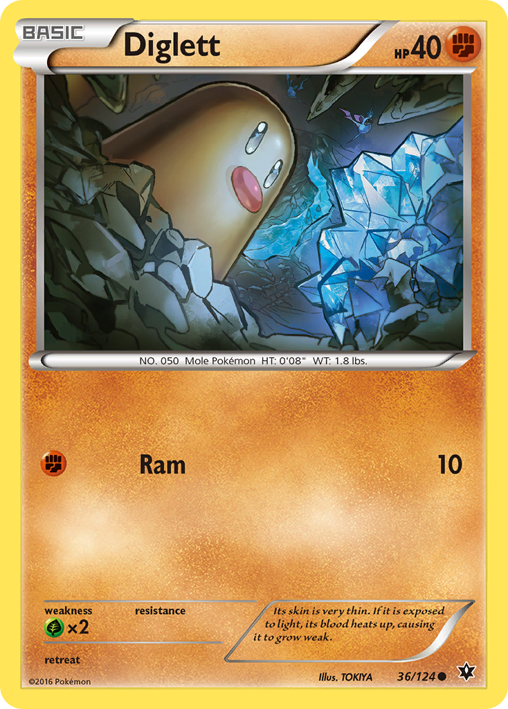 Diglett (36/124) [XY: Fates Collide] | Amazing Games TCG