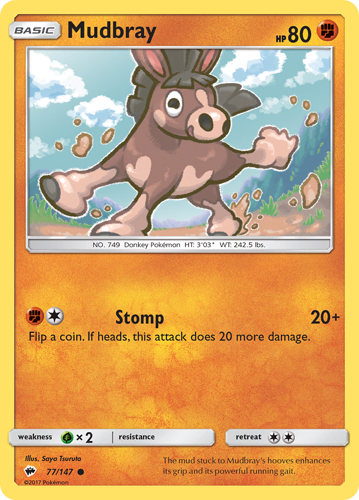 Mudbray (77/147) [Sun & Moon: Burning Shadows] | Amazing Games TCG