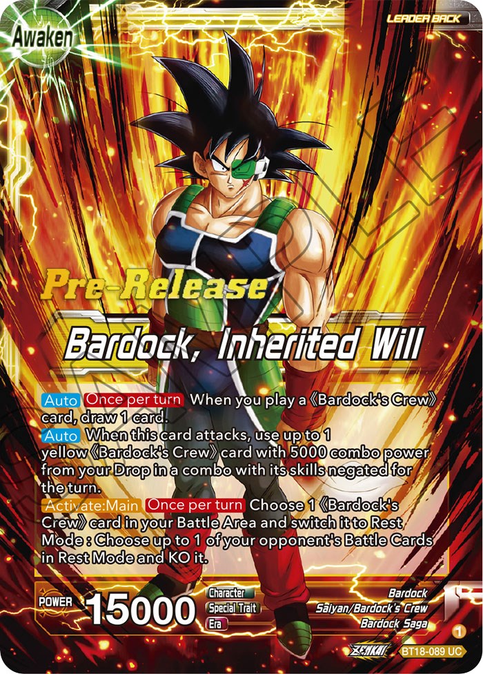 Bardock's Crew // Bardock, Inherited Will (BT18-089) [Dawn of the Z-Legends Prerelease Promos] | Amazing Games TCG