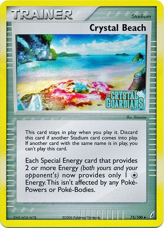 Crystal Beach (75/100) (Stamped) [EX: Crystal Guardians] | Amazing Games TCG