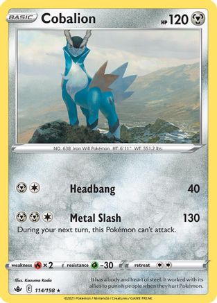 Cobalion (114/198) (Theme Deck Exclusive) [Sword & Shield: Chilling Reign] | Amazing Games TCG