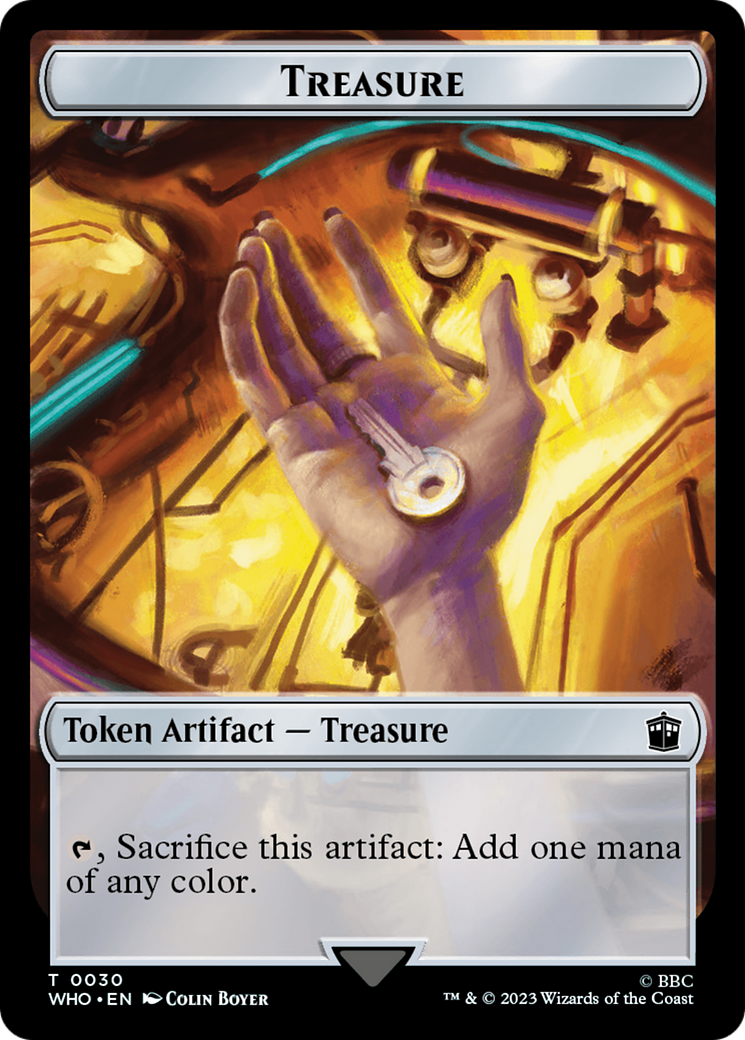 Alien Rhino // Treasure (0030) Double-Sided Token [Doctor Who Tokens] | Amazing Games TCG