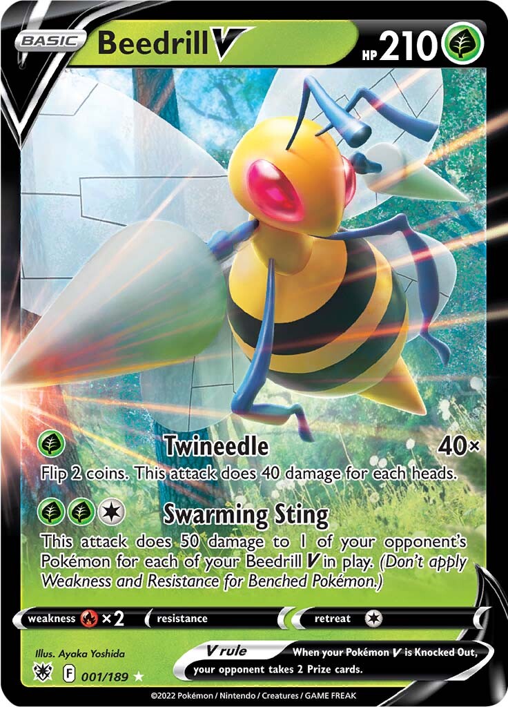 Beedrill V (001/189) [Sword & Shield: Astral Radiance] | Amazing Games TCG