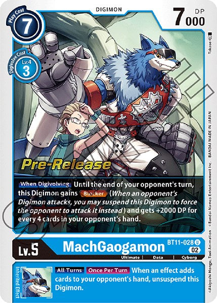 MachGaogamon [BT11-028] [Dimensional Phase Pre-Release Promos] | Amazing Games TCG