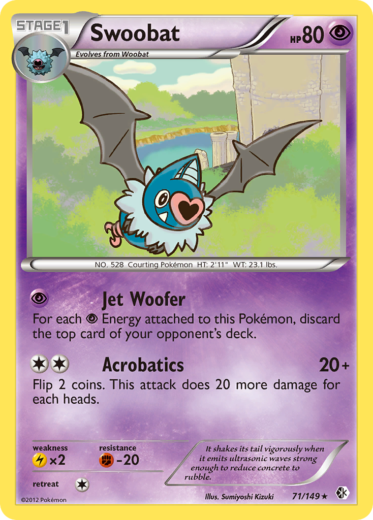 Swoobat (71/149) [Black & White: Boundaries Crossed] | Amazing Games TCG