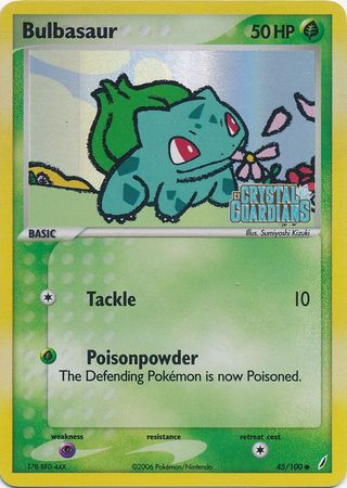 Bulbasaur (45/100) (Stamped) [EX: Crystal Guardians] | Amazing Games TCG