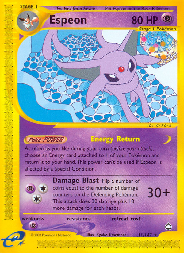 Espeon (11/147) [Aquapolis] | Amazing Games TCG