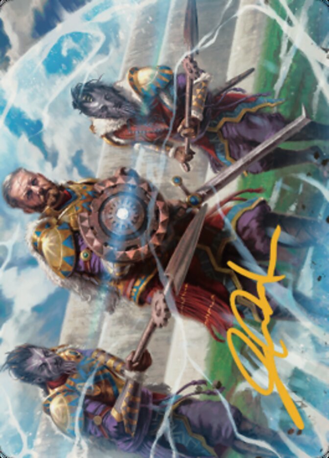 Argivian Phalanx Art Card (Gold-Stamped Signature) [Dominaria United Art Series] | Amazing Games TCG