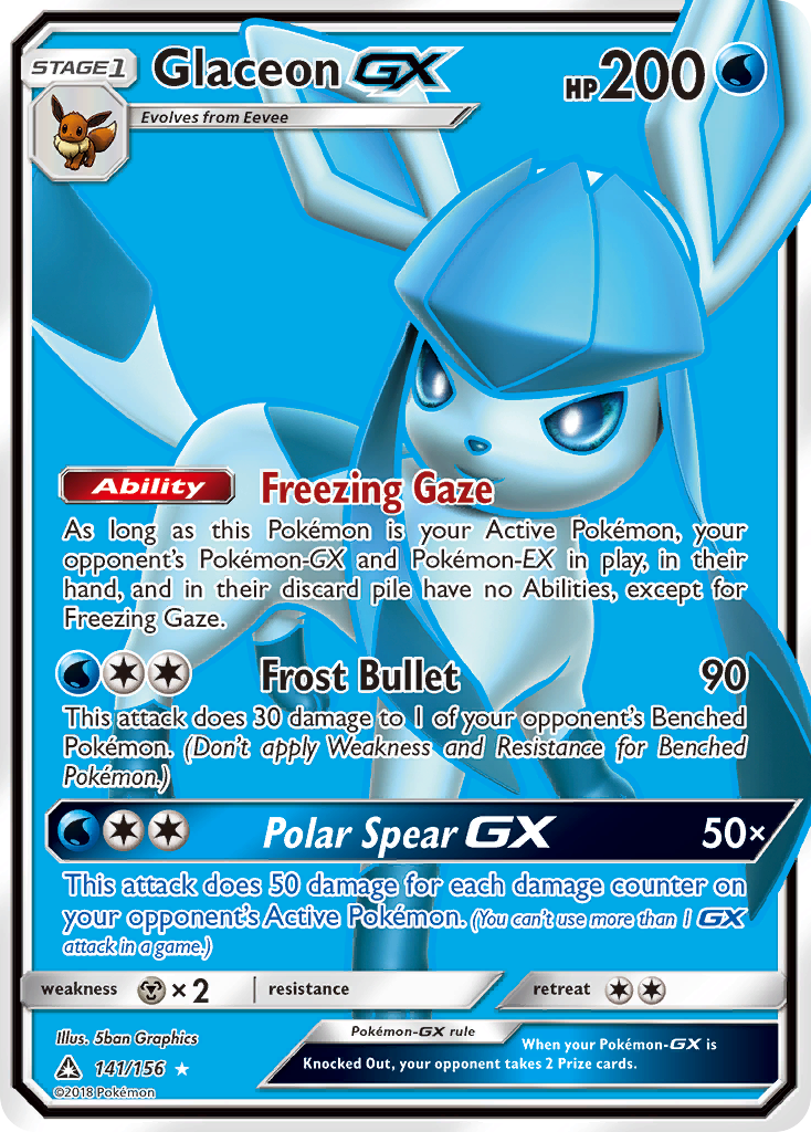 Glaceon GX (141/156) [Sun & Moon: Ultra Prism] | Amazing Games TCG