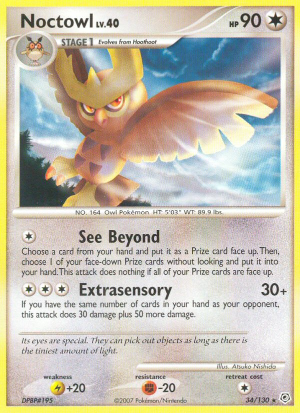 Noctowl (34/130) [Diamond & Pearl: Base Set] | Amazing Games TCG