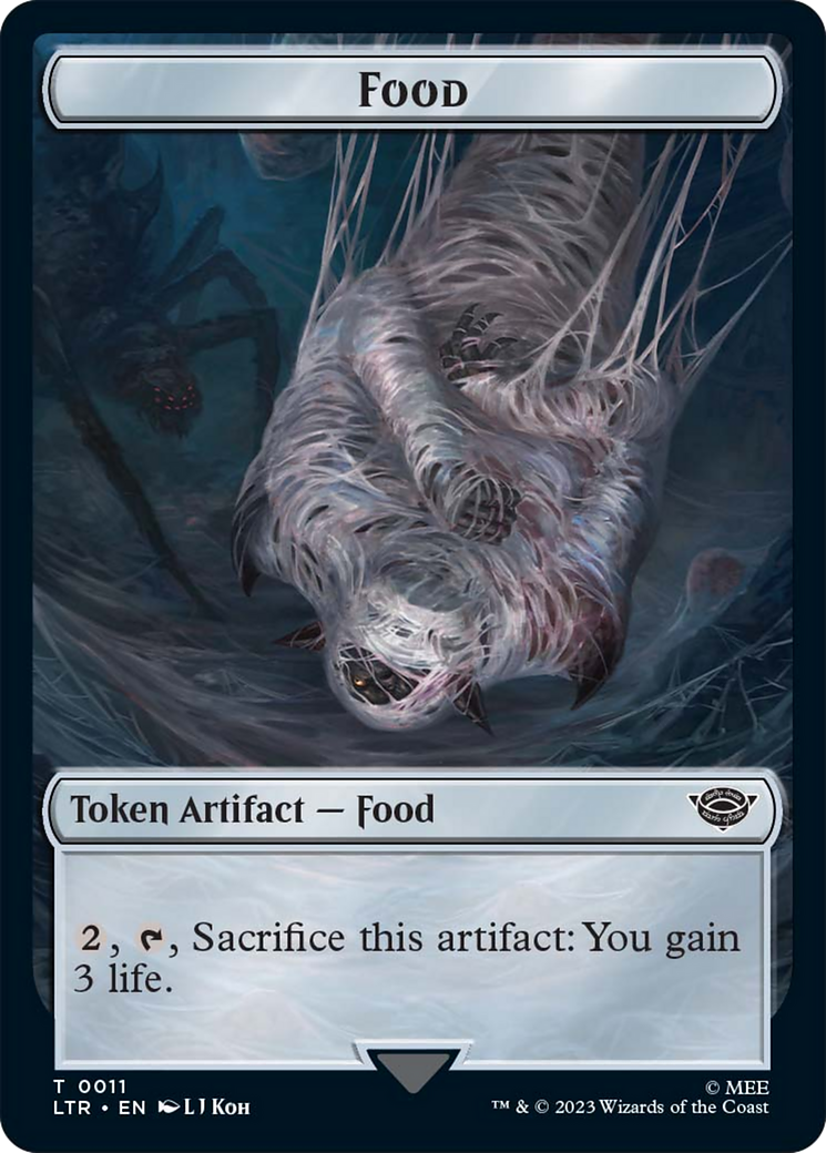 Food // Wraith Double-Sided Token [The Lord of the Rings: Tales of Middle-Earth Commander Tokens] | Amazing Games TCG