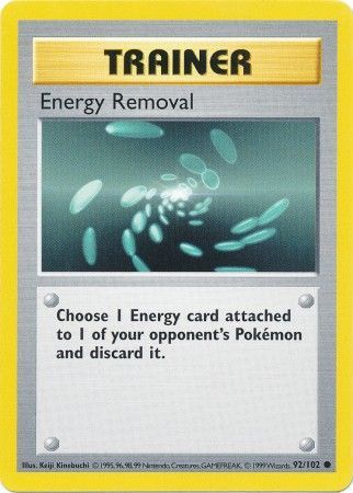 Energy Removal (92/102) [Base Set Shadowless Unlimited] | Amazing Games TCG