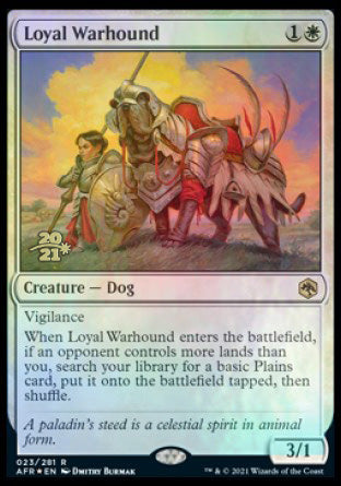 Loyal Warhound [Dungeons & Dragons: Adventures in the Forgotten Realms Prerelease Promos] | Amazing Games TCG