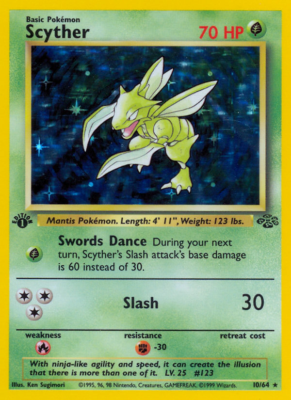 Scyther (10/64) [Jungle 1st Edition] | Amazing Games TCG