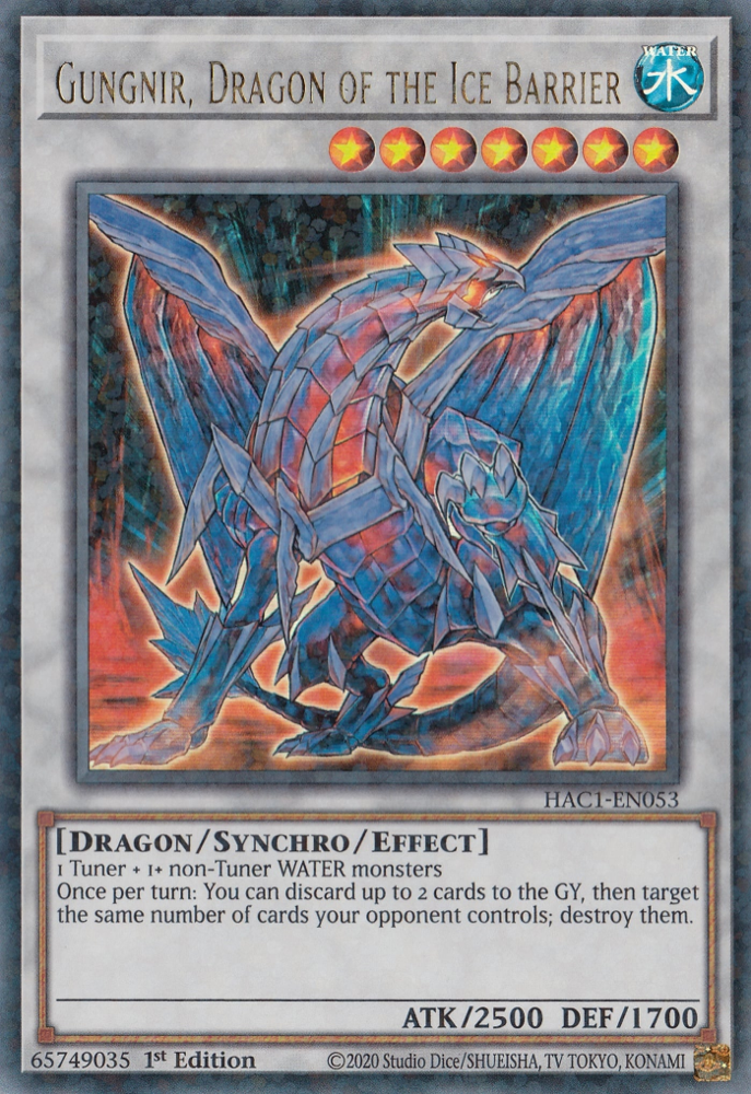 Gungnir, Dragon of the Ice Barrier (Duel Terminal) [HAC1-EN053] Parallel Rare | Amazing Games TCG