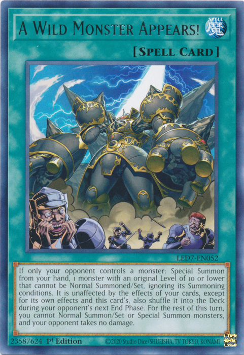 A Wild Monster Appears! [LED7-EN052] Rare | Amazing Games TCG