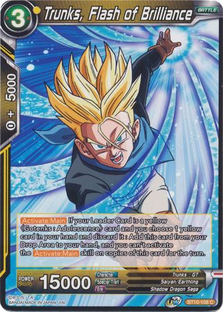 Trunks, Flash of Brilliance (BT10-108) [Rise of the Unison Warrior] | Amazing Games TCG