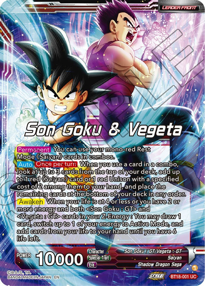 Son Goku & Vegeta // SS4 Son Goku & SS4 Vegeta, In It Together (BT18-001) [Dawn of the Z-Legends Prerelease Promos] | Amazing Games TCG