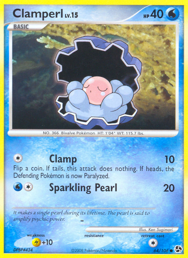Clamperl (64/106) [Diamond & Pearl: Great Encounters] | Amazing Games TCG