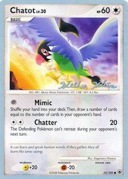 Chatot (55/100) (Luxdrill - Stephen Silvestro) [World Championships 2009] | Amazing Games TCG