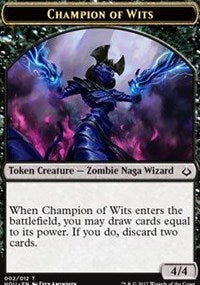 Champion of Wits // Warrior Double-sided Token [Hour of Devastation Tokens] | Amazing Games TCG