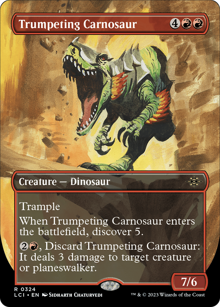 Trumpeting Carnosaur (Borderless) [The Lost Caverns of Ixalan] | Amazing Games TCG