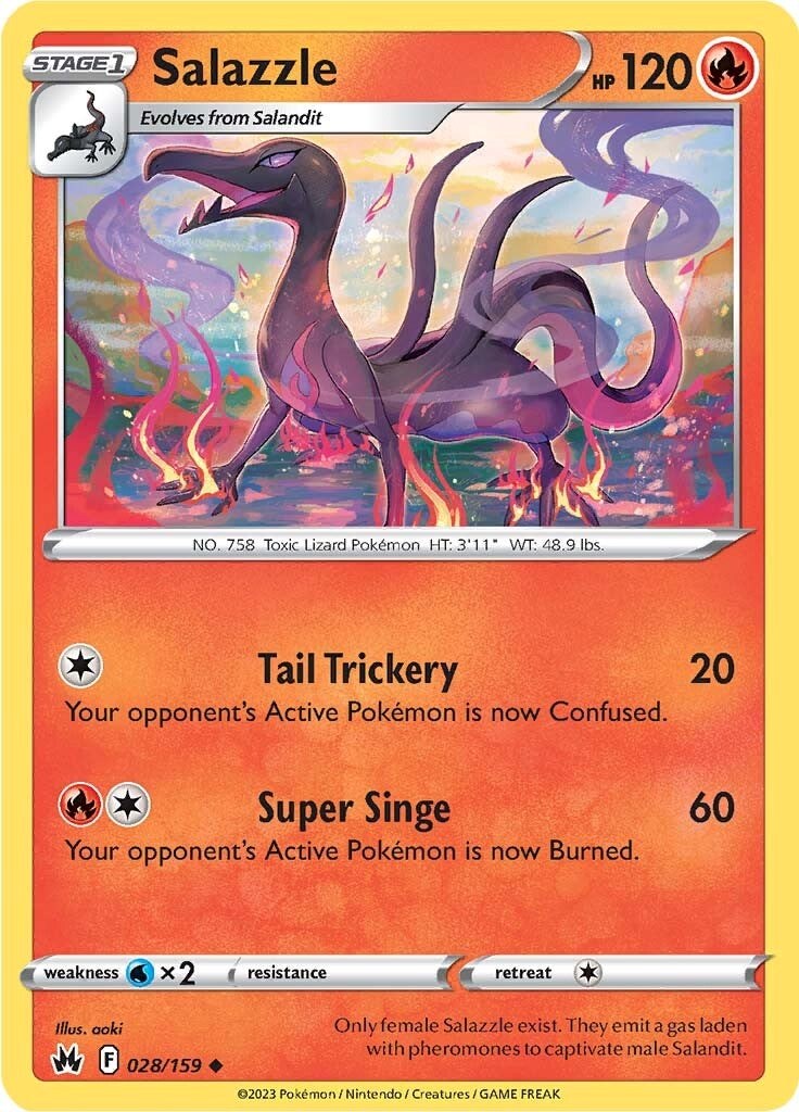 Salazzle (028/159) [Sword & Shield: Crown Zenith] | Amazing Games TCG