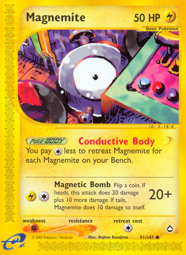 Magnemite (91/147) [Aquapolis] | Amazing Games TCG