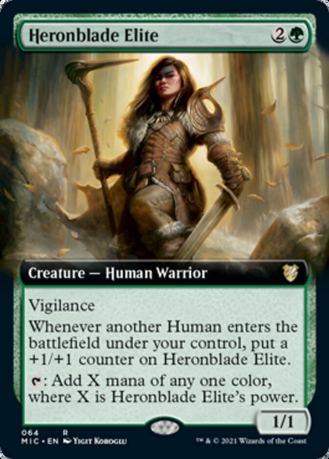 Heronblade Elite (Extended) [Innistrad: Midnight Hunt Commander] | Amazing Games TCG