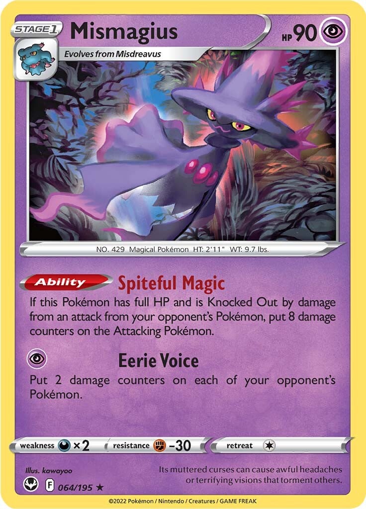 Mismagius (064/195) [Sword & Shield: Silver Tempest] | Amazing Games TCG